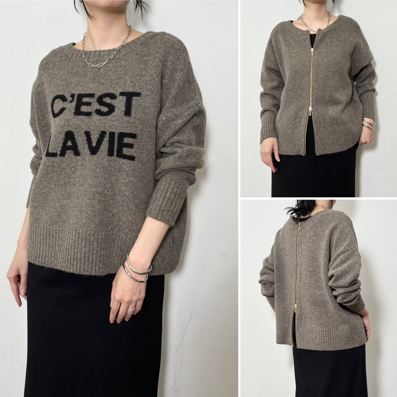 【siro de labonte 25 AW vol.2】zipup 2way pullover