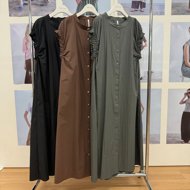 再販決定！【Dignite collier 2026 SUMMER】袖ギャザースナップOP