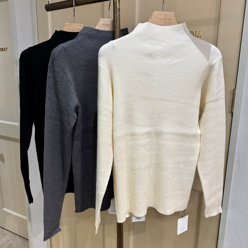 【CLOCHE】ボトルネックリブトップス