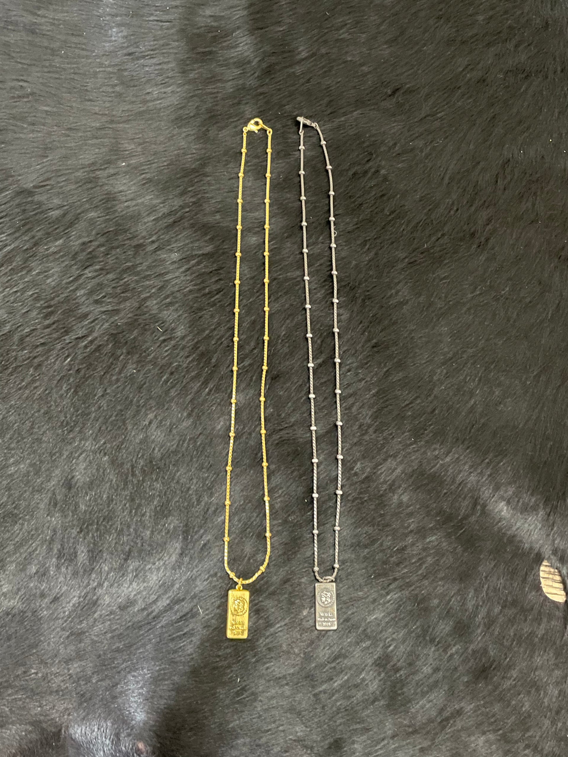M.U.L. マットゴールド 52 Lチェーンスクエアネックレス　52 男女兼用 M.U.L. ACCESSORY Vol.3】MULA152 スクエア ネックレス52 - Champdelarose