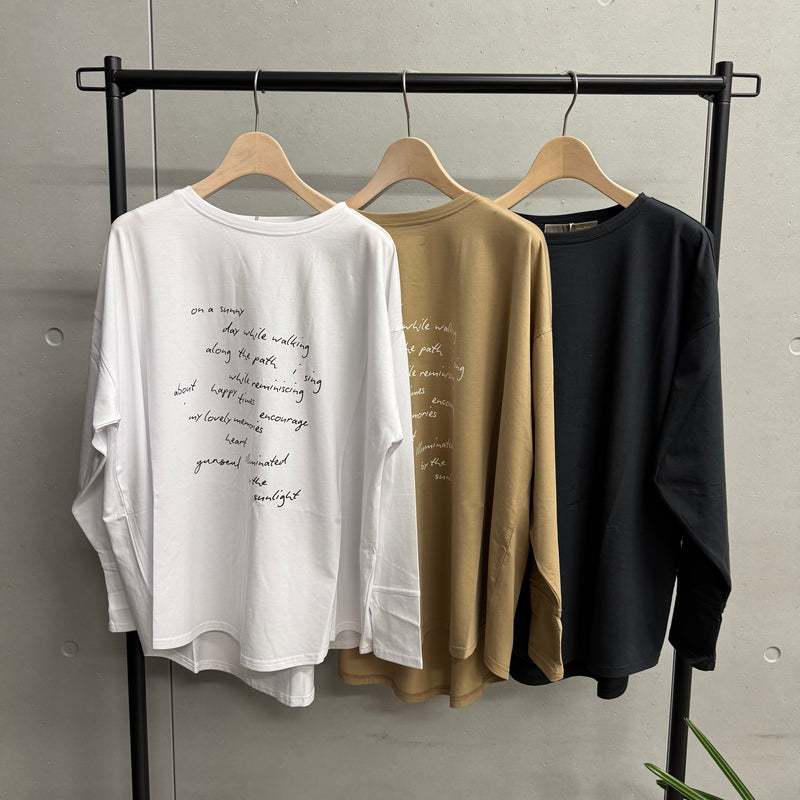 [Anna Kerry] 手寫Logo長款T卹