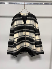 【MARUGAUX 2026 AW】シャギージップコート（CHECK）- 10月下旬頃発送