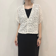 【siro de labonte 2026 spring＆summer】cut Jacquard short vest