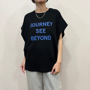 【siro de labonte 2026 spring＆summer】30/-highgauge cotton JOURNEY tuck sleeve Tshirt
