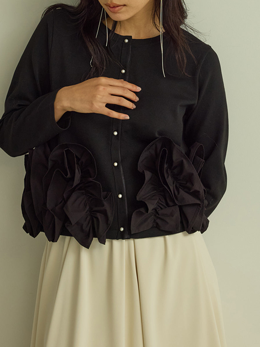 【Mewl ReSTOCK】ペタルフリルカーディガン