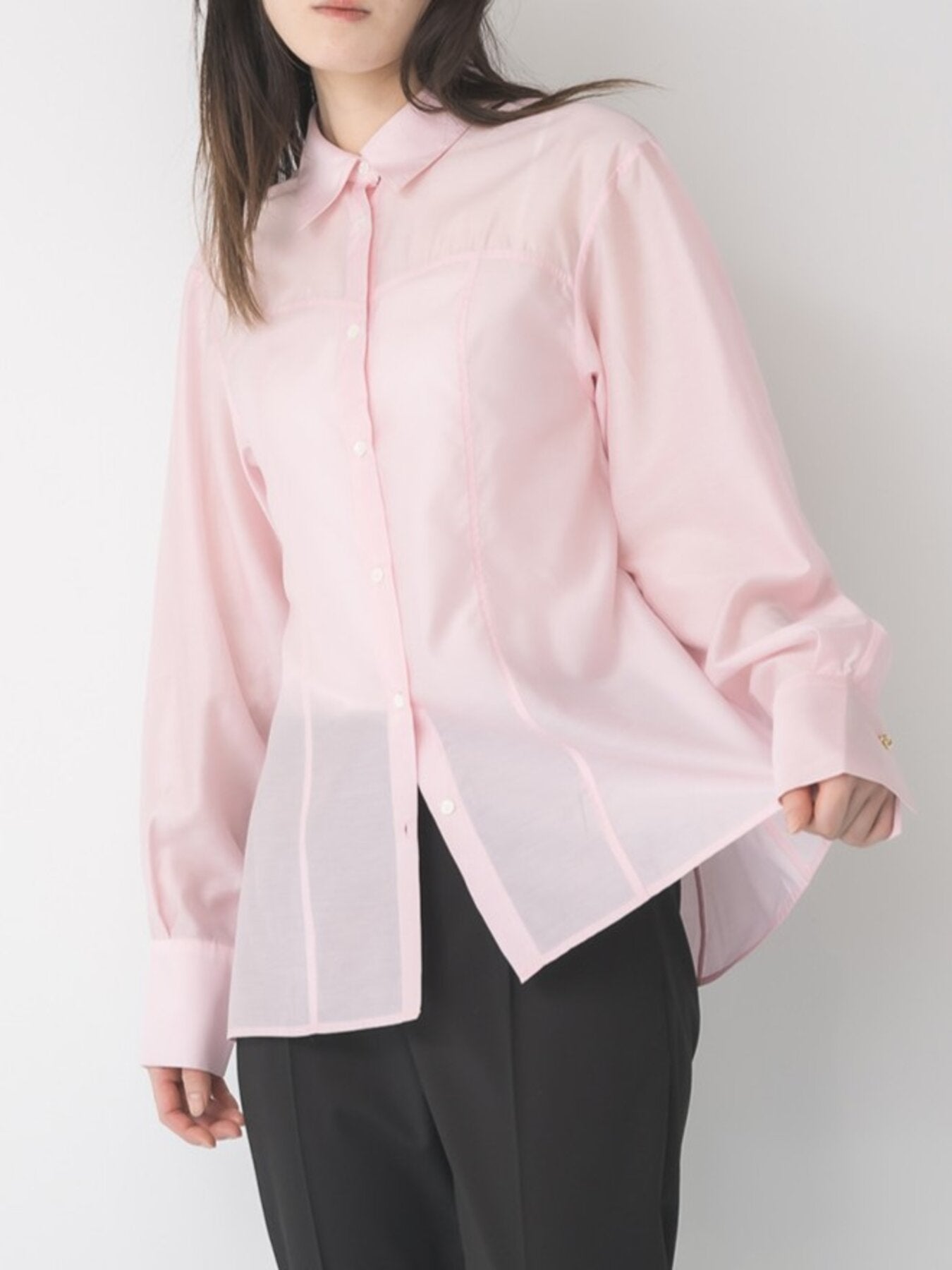 【Mewl 2027 PRE SPRING】】SHEER CURVY SHIRT - 1月中旬頃発送