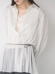 【Mewl 2027 PRE SPRING】DOT SHEER SHIRT - 1月中旬頃発送