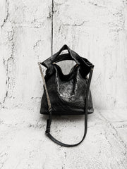 【M.U.L 2026-9】FOLDABLE 3WAY TOTE - Black キルティング型押し