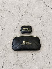 【M.U.L GAMAGUCHI】GAMAGUCHI WALLET SET - Black キルティング型押し