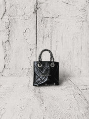 【M.U.L 2026-9】SHOPPER 15 - Black キルティング型押し