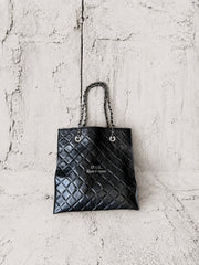【M.U.L 2026-9】SHOPPER 30 - Black キルティング型押し