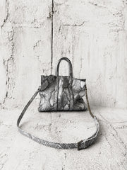 【M.U.L 2026-9】SQUARE TOTE S - 転写Python 洗い加工