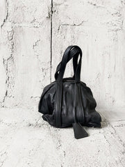 【M.U.L 2026-9】VOLUME FORM TOTE - Black 洗い加工