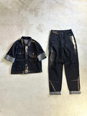 【M.U.L. Apparel Collection】脱色DENIM SET UP