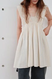 【Hella 2026 SPRING/SUMMER】cotton crepe gather top