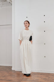 【Hella 2026 SPRING/SUMMER】waist side slit cocoon dress