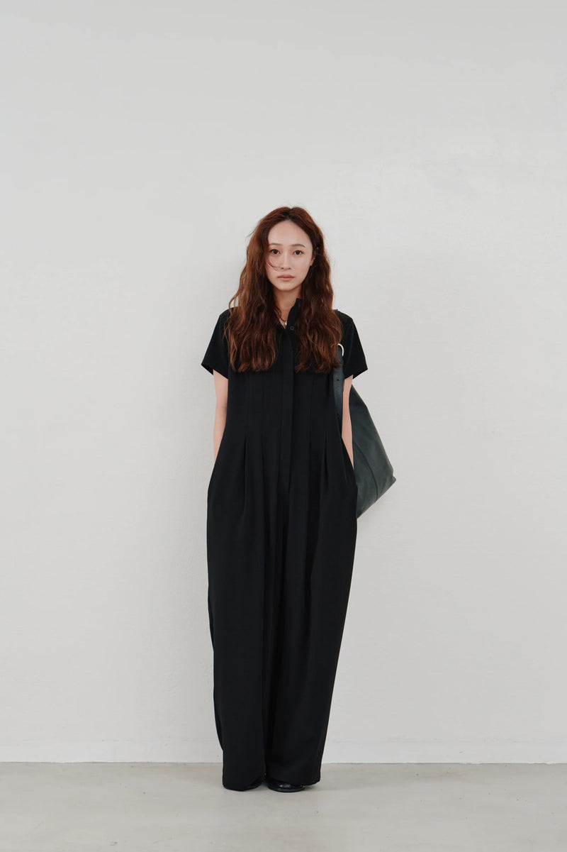 【Hella 2026 SPRING/SUMMER】wide tuck jumpsuit