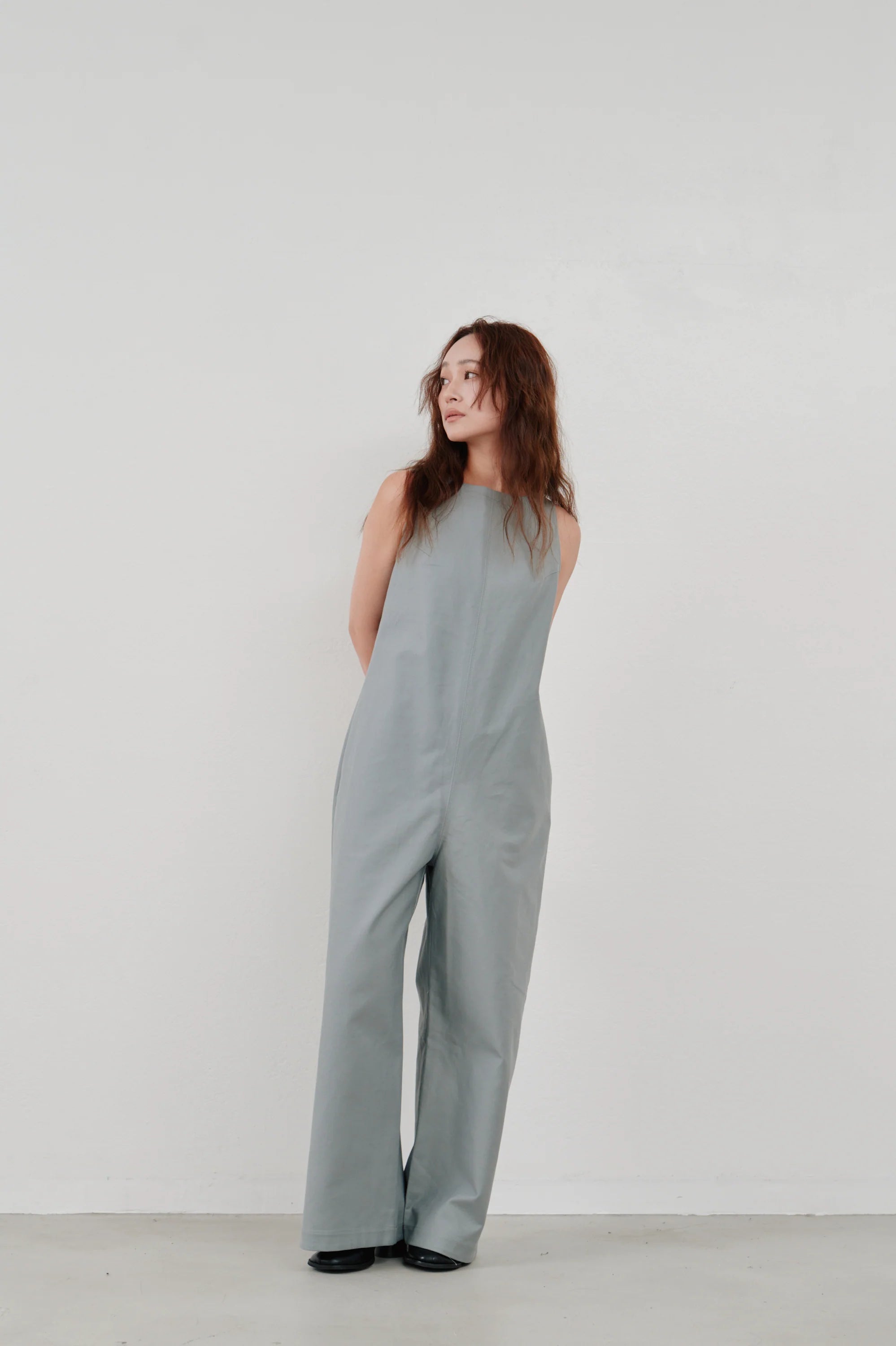 【Hella 2026 SPRING/SUMMER】back open cotton overall