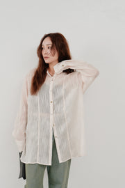 【Hella 2026 SPRING/SUMMER】cut jacquard long shirt