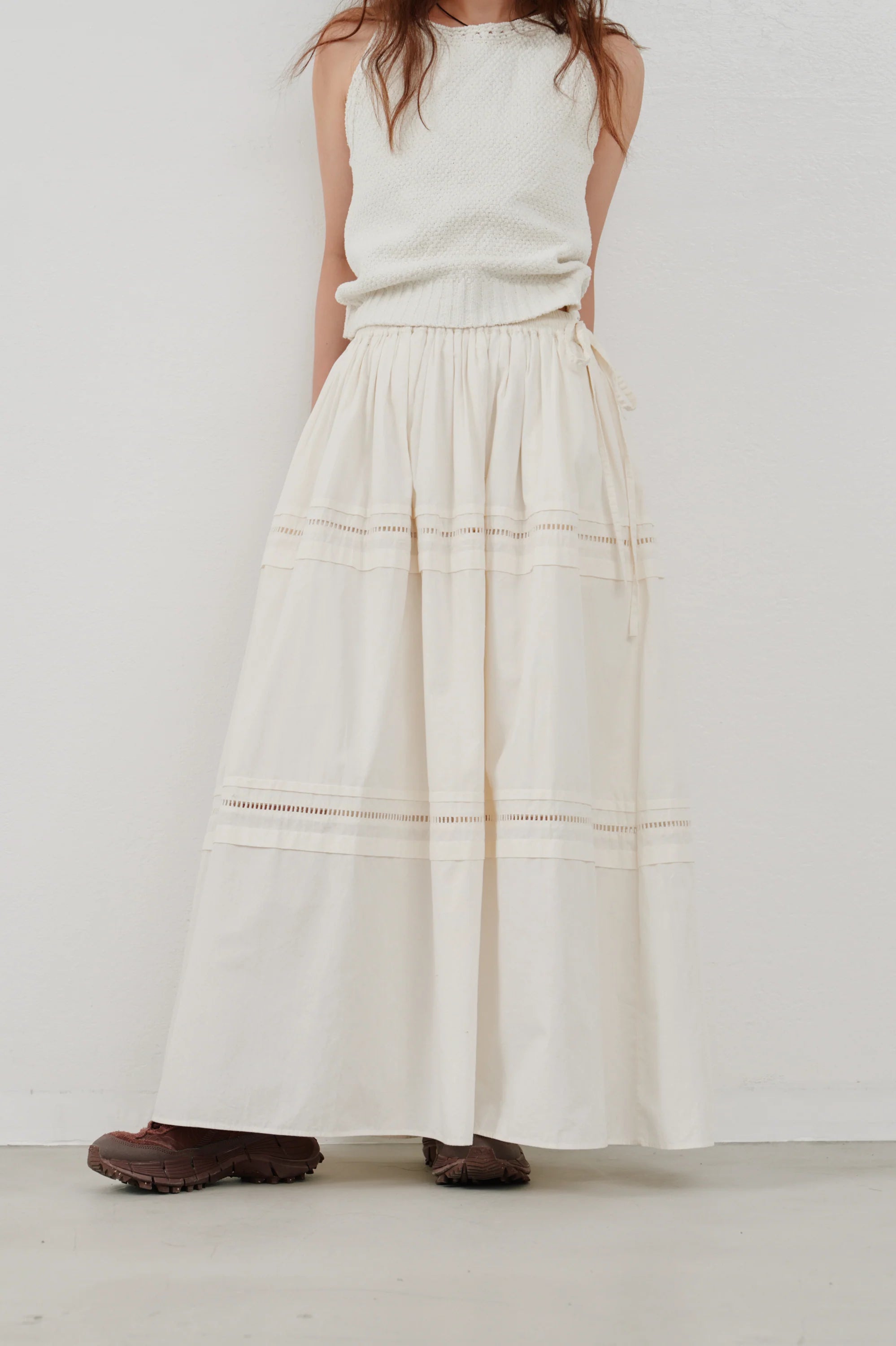 【Hella 2026 SPRING/SUMMER】ladder lace gather skirt