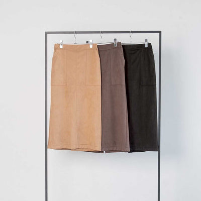 【ante aciem 26 AW exhibition】トナカイスエードタイトスカート - 9月下旬頃発送 - Champdelarose