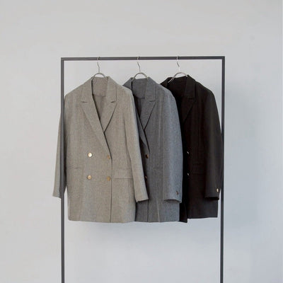 【ante aciem 26 AW exhibition】メランジヘリンボーンツイードJK - 9月下旬頃発送 - Champdelarose