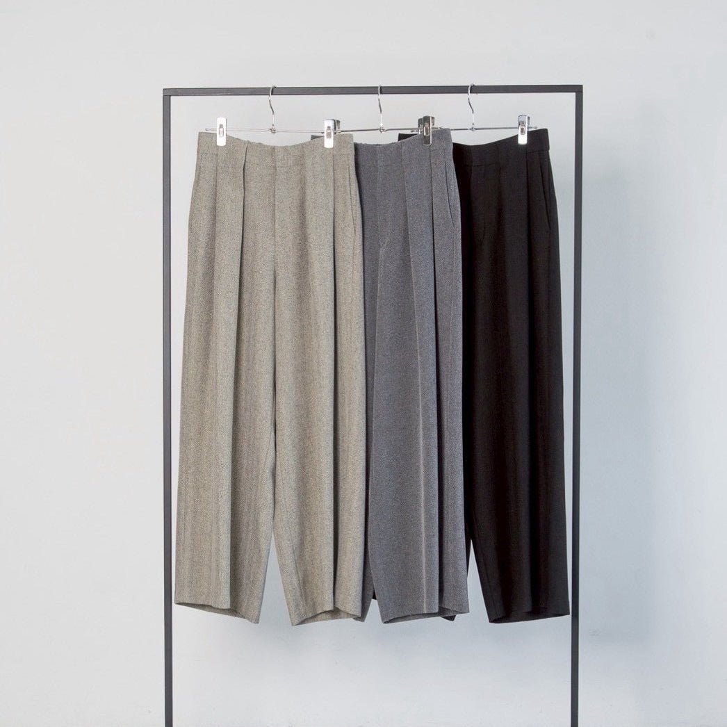 【ante aciem 26 AW exhibition】メランジヘリンボーンツイードPT - 9月下旬頃発送 - Champdelarose