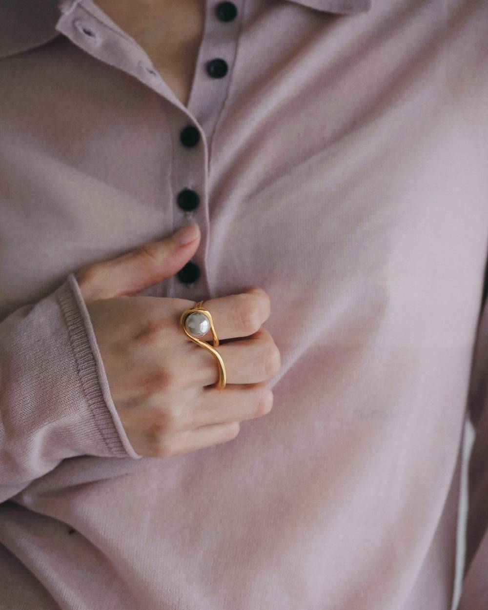 【anuke 2026 PRE FALL COLLECTION】Ball Double Ring - Champdelarose