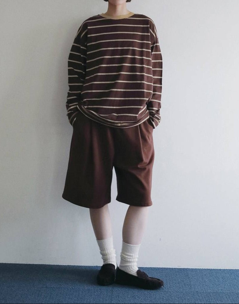 【anuke 2026 PRE FALL COLLECTION】Border Loose Long T-shirts - Champdelarose