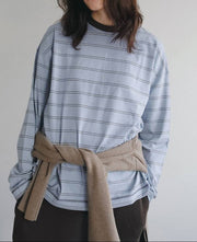 【anuke 2026 PRE FALL COLLECTION】Border Loose Long T-shirts - Champdelarose