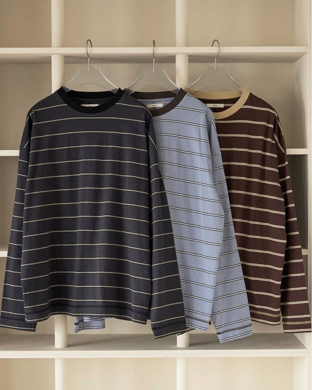 【anuke 2026 PRE FALL COLLECTION】Border Loose Long T-shirts - Champdelarose