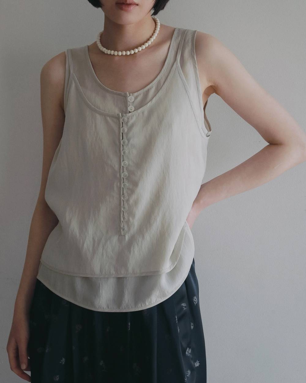 【anuke 2026 PRE FALL COLLECTION】Camisole Layered Tanktop - Champdelarose