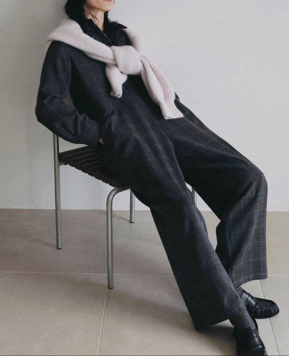 【anuke 2026 PRE FALL COLLECTION】Check Shirts Combinaison - Champdelarose