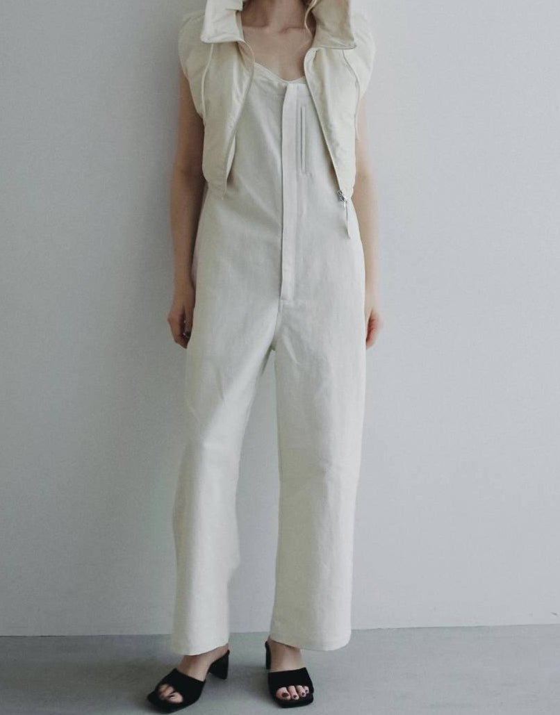 【anuke 2026 PRE FALL COLLECTION】Cotton Wide Salopette - Champdelarose
