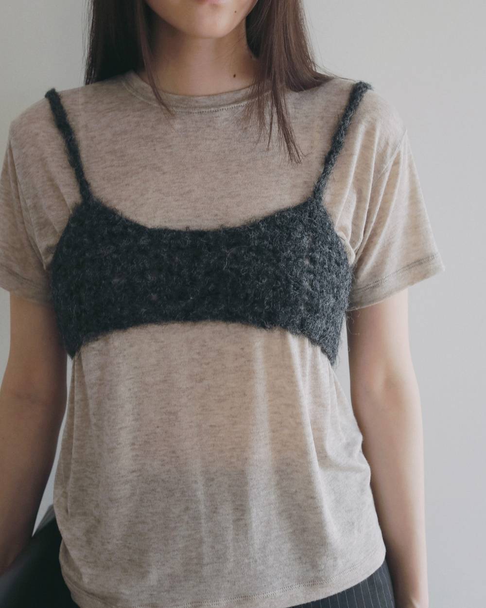 【anuke 2026 PRE FALL COLLECTION】Crochet Knit Bustier - Champdelarose