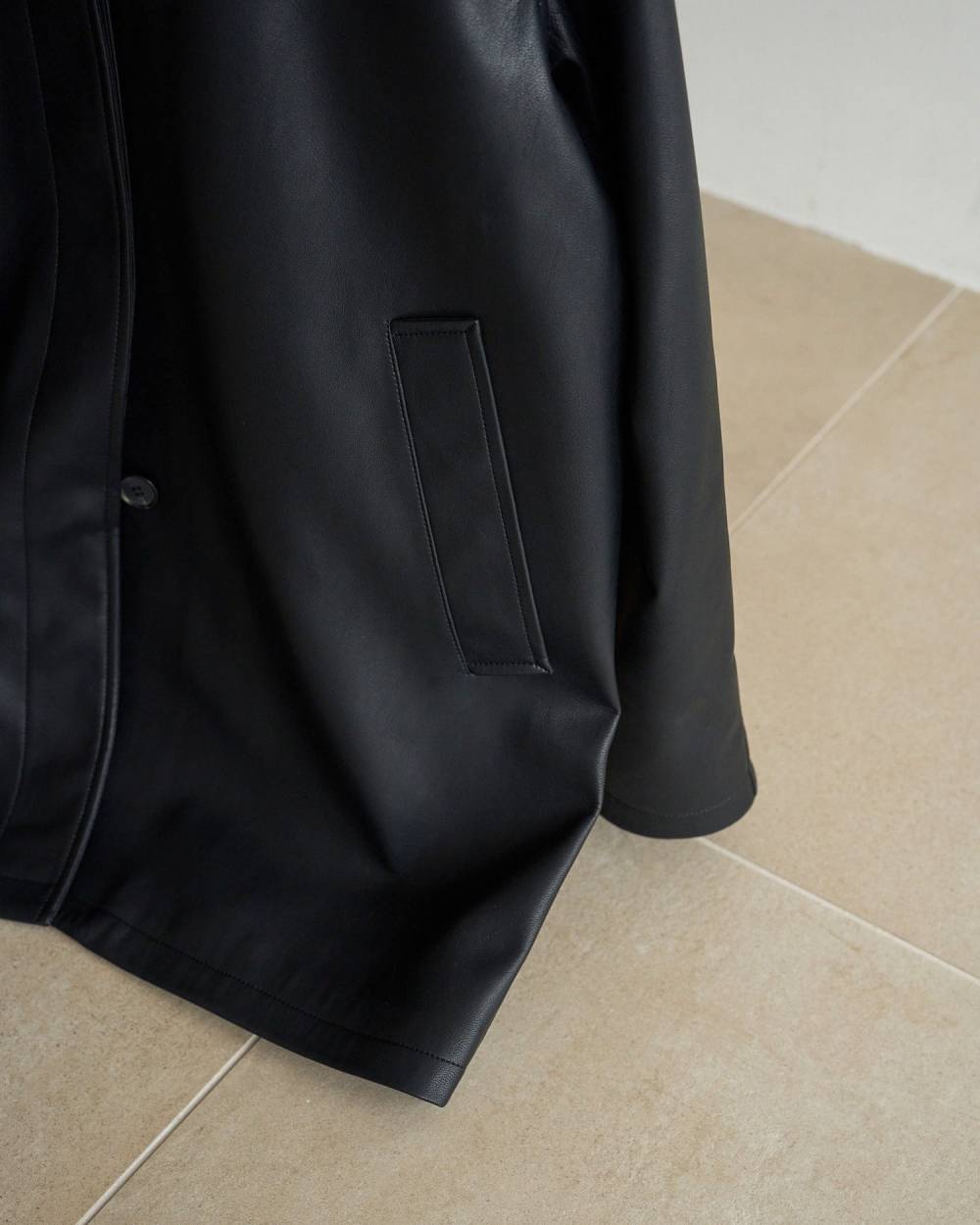 【anuke 2026 PRE FALL COLLECTION】Ecoleather Over Jacket - Champdelarose