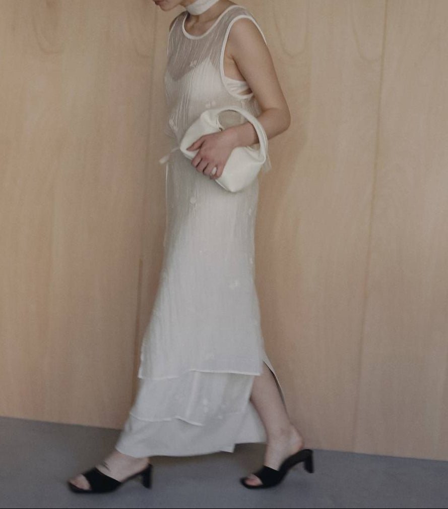 【anuke 2026 PRE FALL COLLECTION】Embroidery Sleeveless Onepiece - Champdelarose