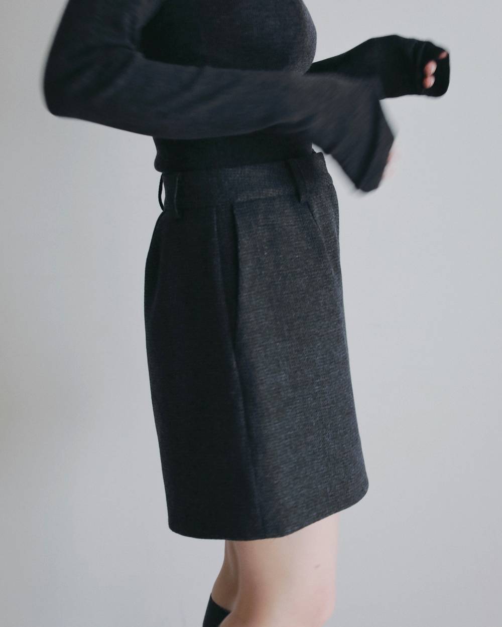 【anuke 2026 PRE FALL COLLECTION】Herringbone Short Pants - Champdelarose