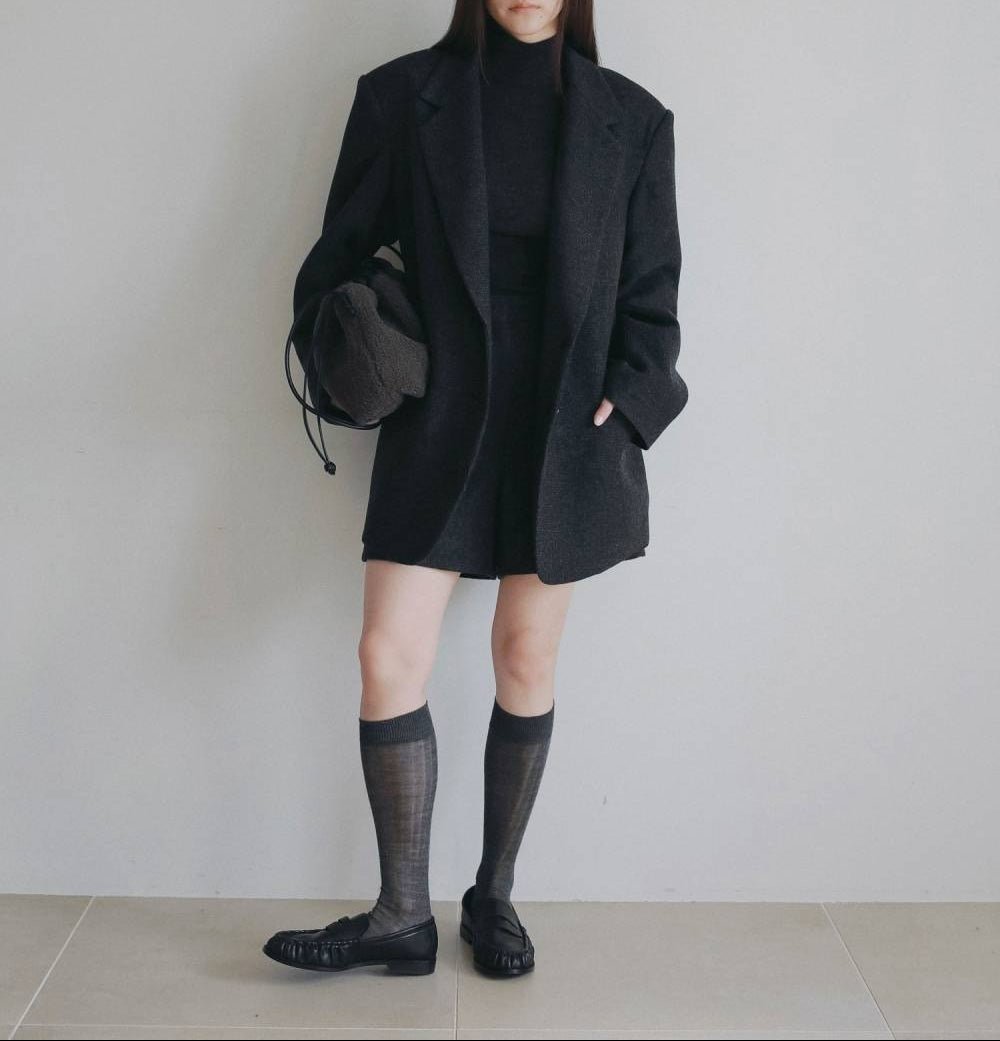 【anuke 2026 PRE FALL COLLECTION】Herringbone Short Pants - Champdelarose