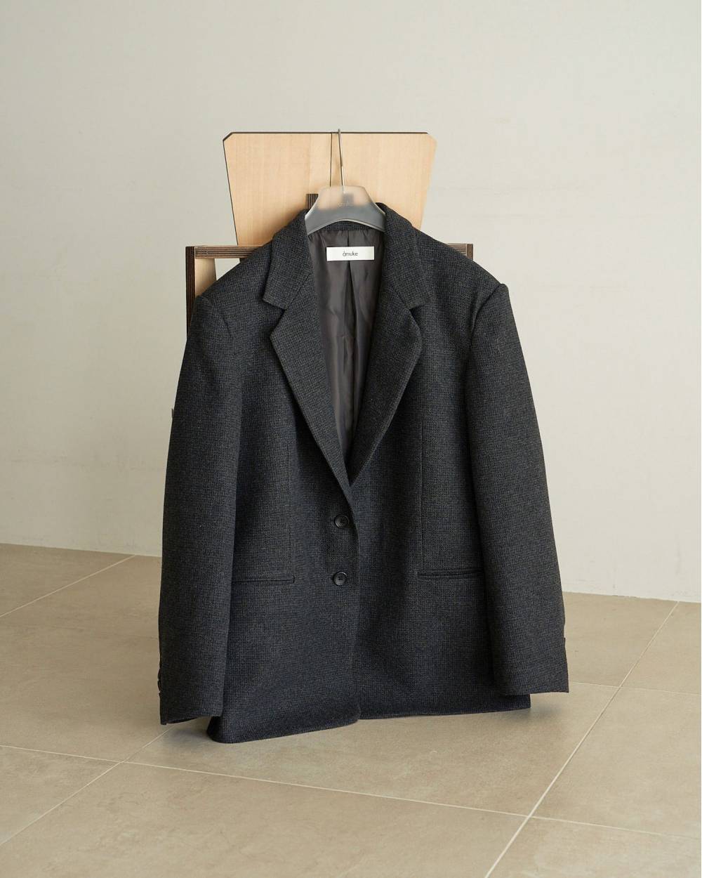 【anuke 2026 PRE FALL COLLECTION】Herringbone Wool Jacket - Champdelarose