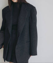 【anuke 2026 PRE FALL COLLECTION】Herringbone Wool Jacket - Champdelarose