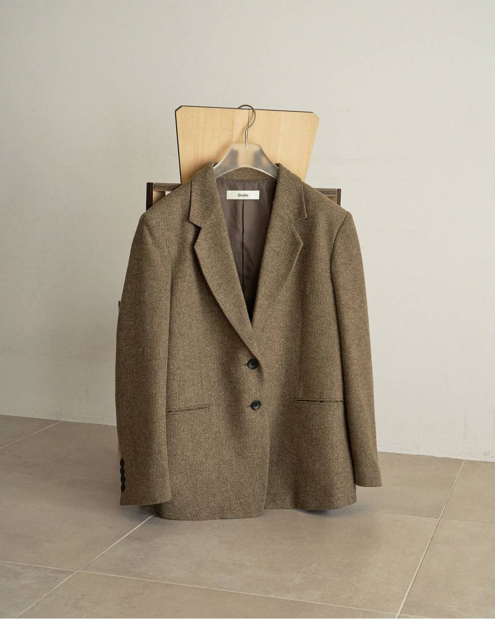 【anuke 2026 PRE FALL COLLECTION】Herringbone Wool Jacket - Champdelarose