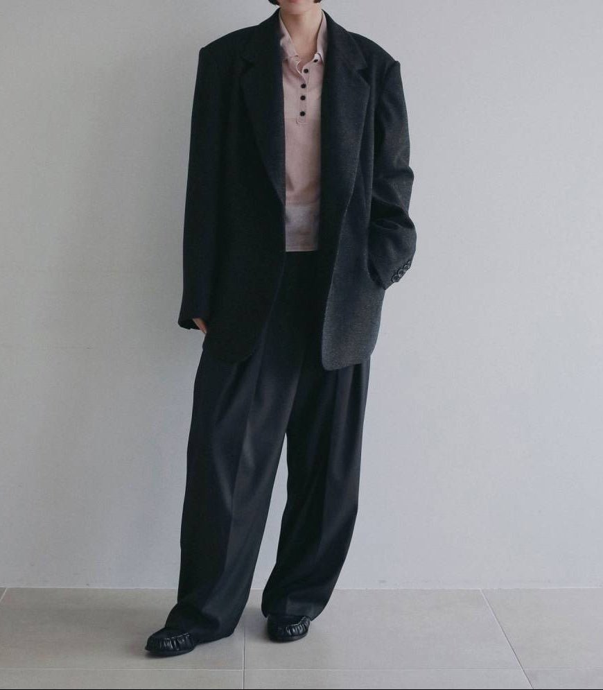 【anuke 2026 PRE FALL COLLECTION】Herringbone Wool Jacket - Champdelarose
