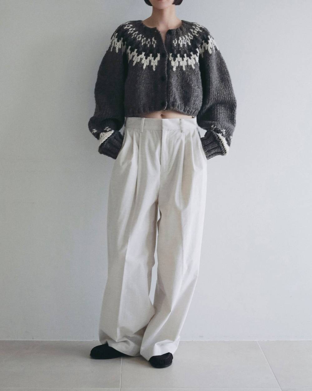 【anuke 2026 PRE FALL COLLECTION】Nordic Handknit Cardigan - Champdelarose