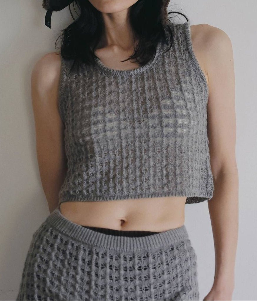 【anuke 2026 PRE FALL COLLECTION】Pattern Knit Tanktop - Champdelarose