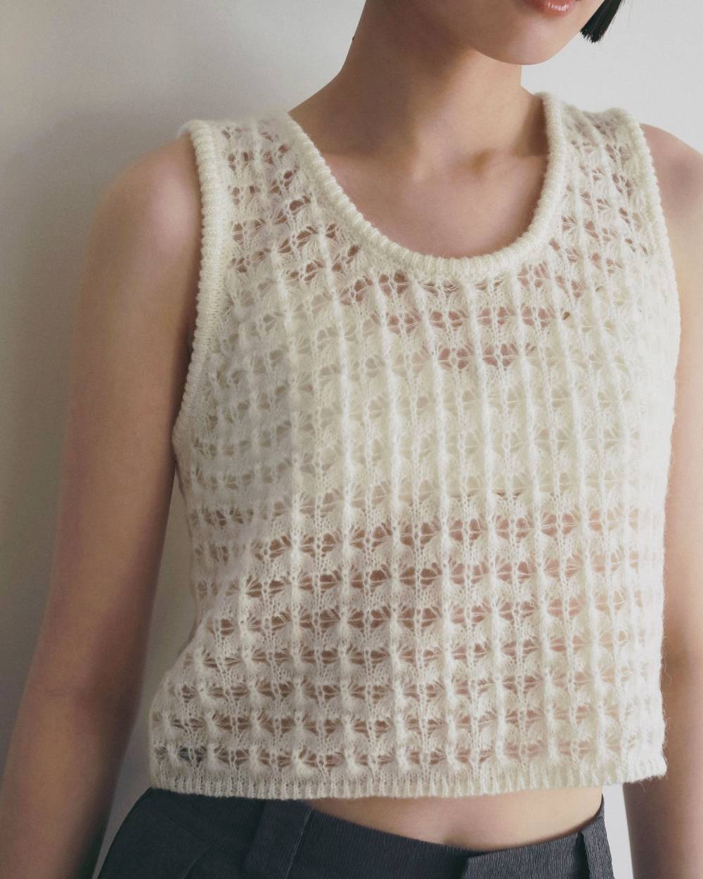 【anuke 2026 PRE FALL COLLECTION】Pattern Knit Tanktop - Champdelarose