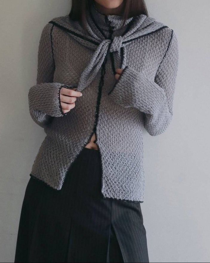 【anuke 2026 PRE FALL COLLECTION】Piping Scarf Knit - Champdelarose
