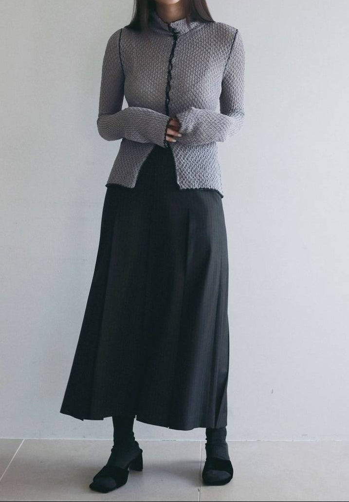 【anuke 2026 PRE FALL COLLECTION】Piping Scarf Knit - Champdelarose