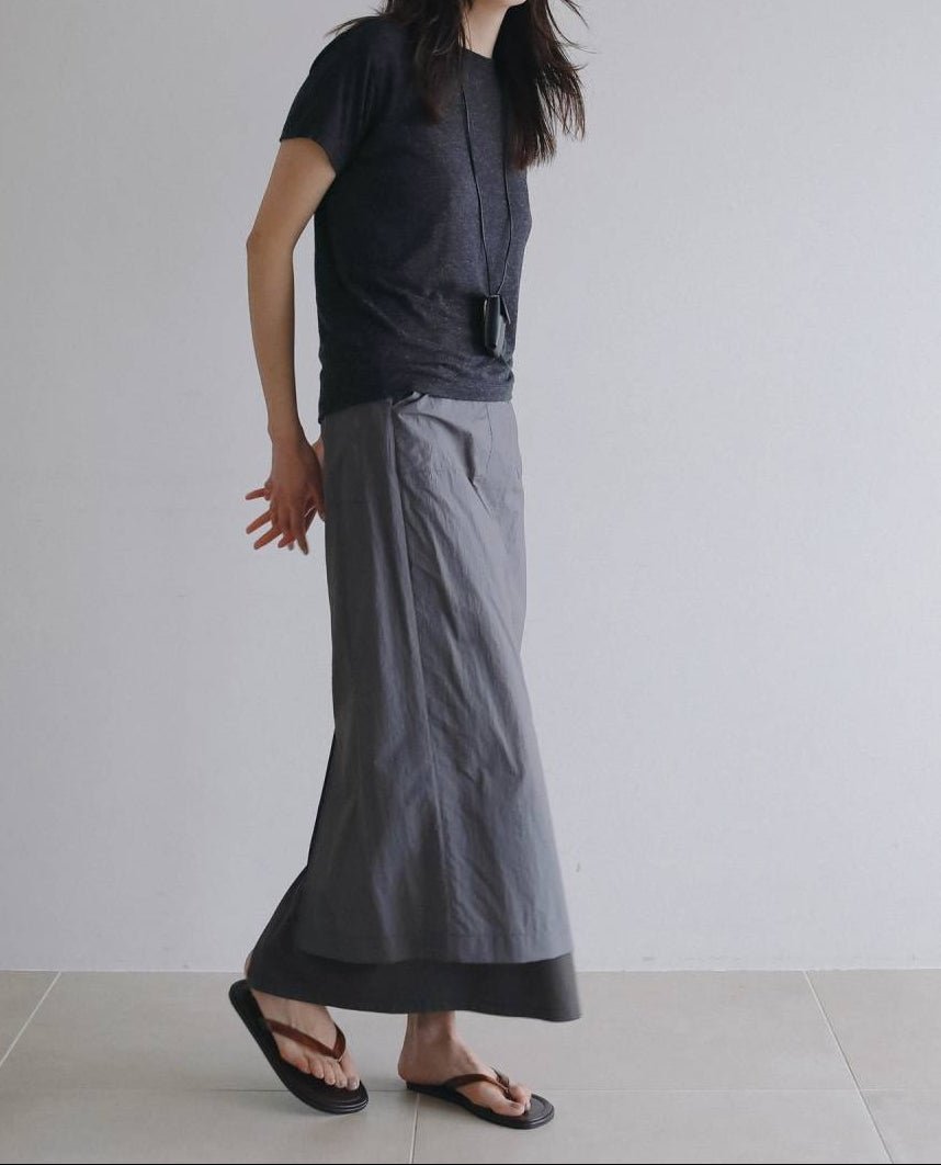 【anuke 2026 PRE FALL COLLECTION】Sheer Workpocket Skirt - Champdelarose