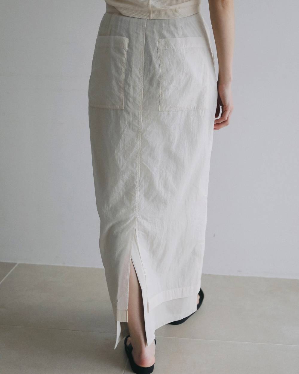 【anuke 2026 PRE FALL COLLECTION】Sheer Workpocket Skirt - Champdelarose